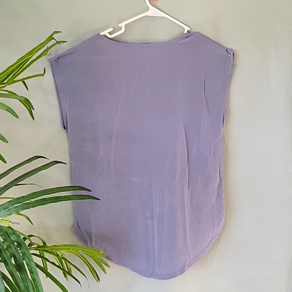 Lavender Zipper Front Top - Picture 8 of 8